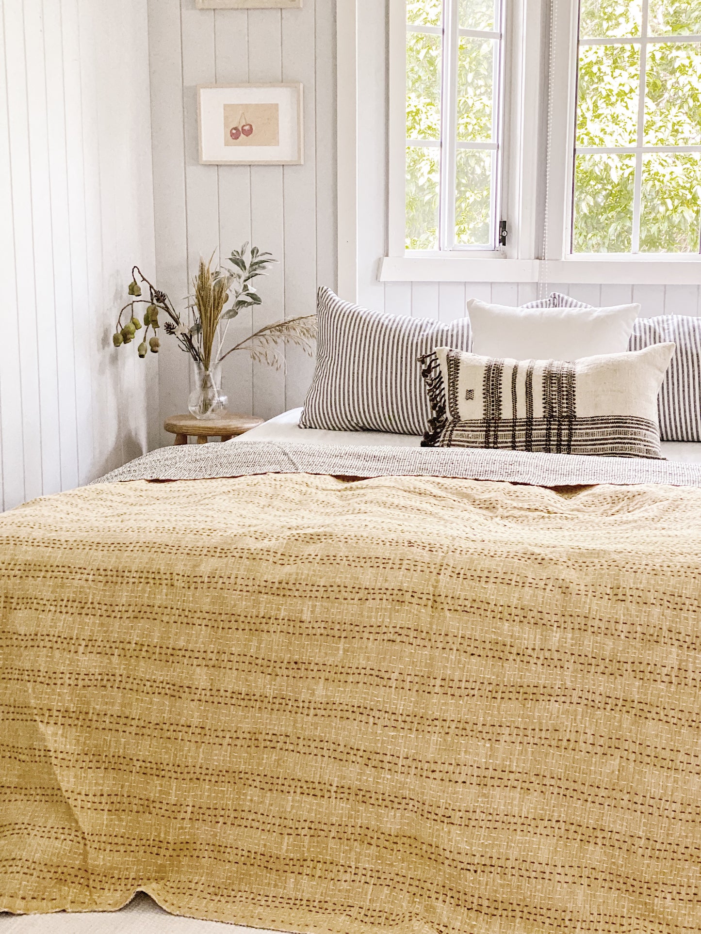 Sand Handwoven Lumbar Cushion Cover