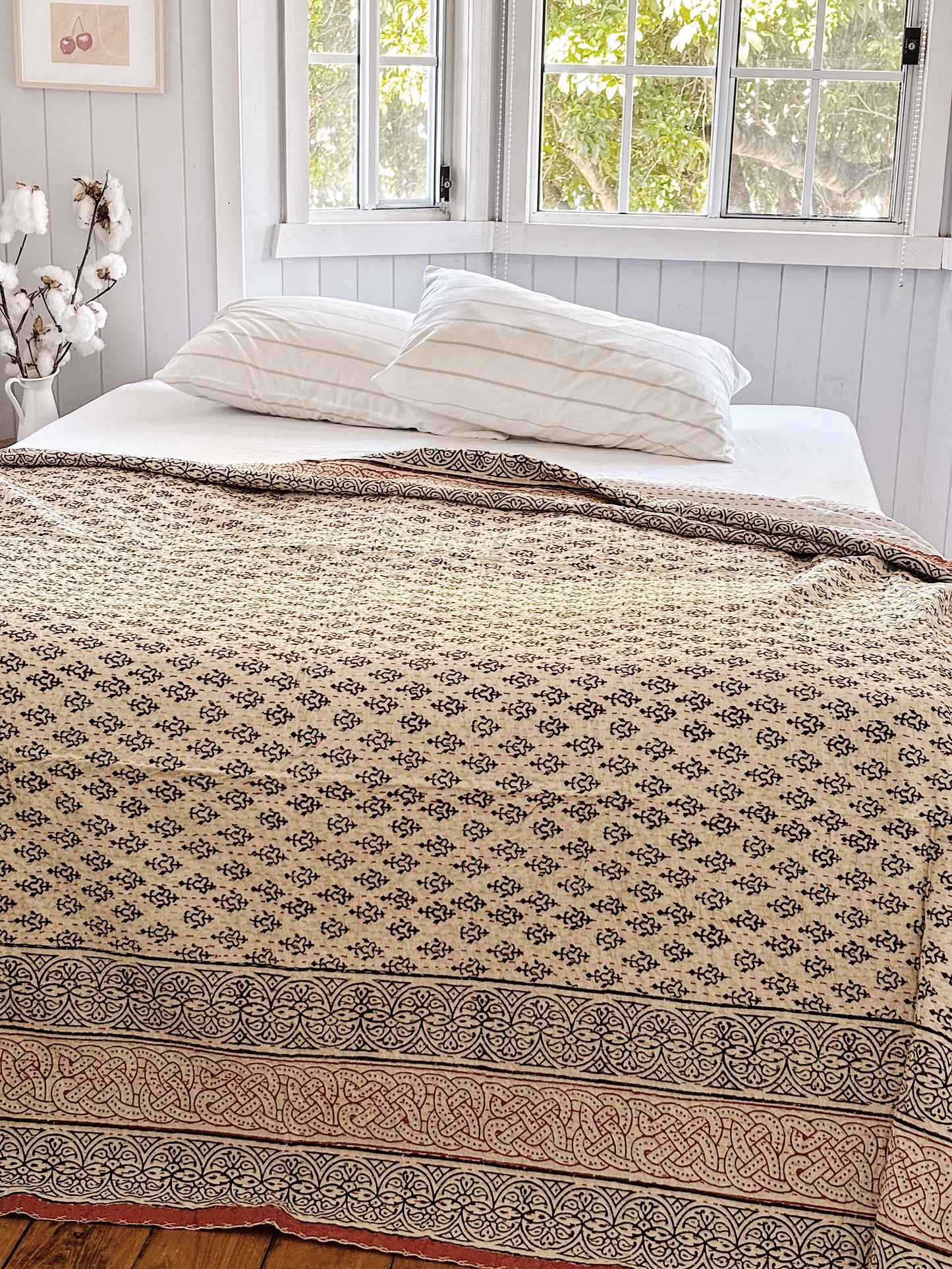 Coastal Clay Kantha Quilt
