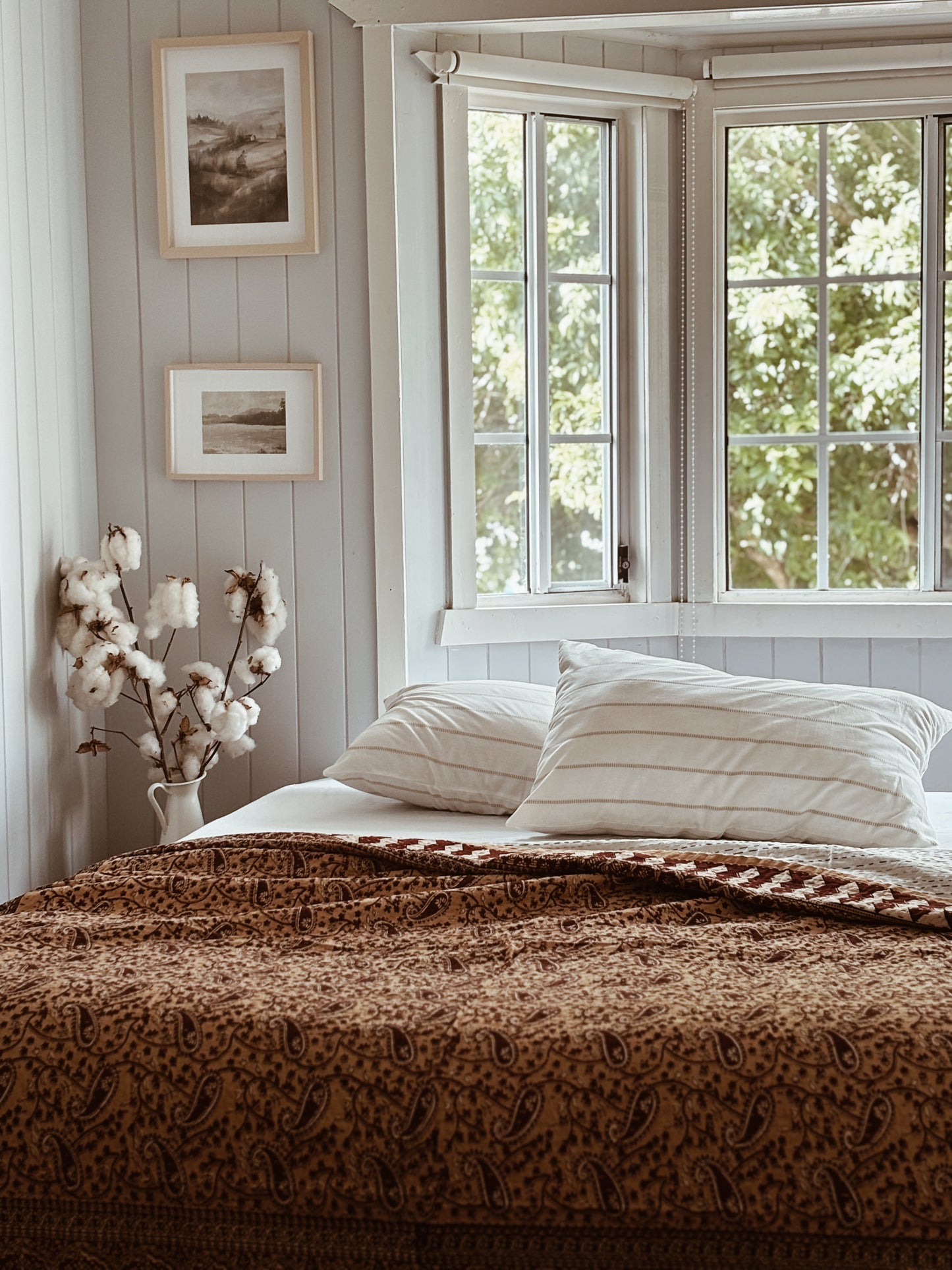 Clay Japandi Kantha Quilt