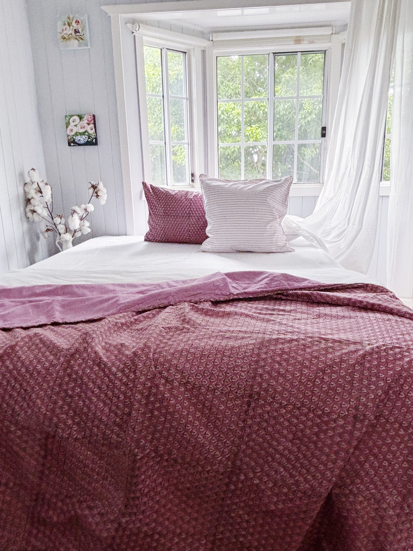 Suffolk Pink Stripes Euro Cushion Cover
