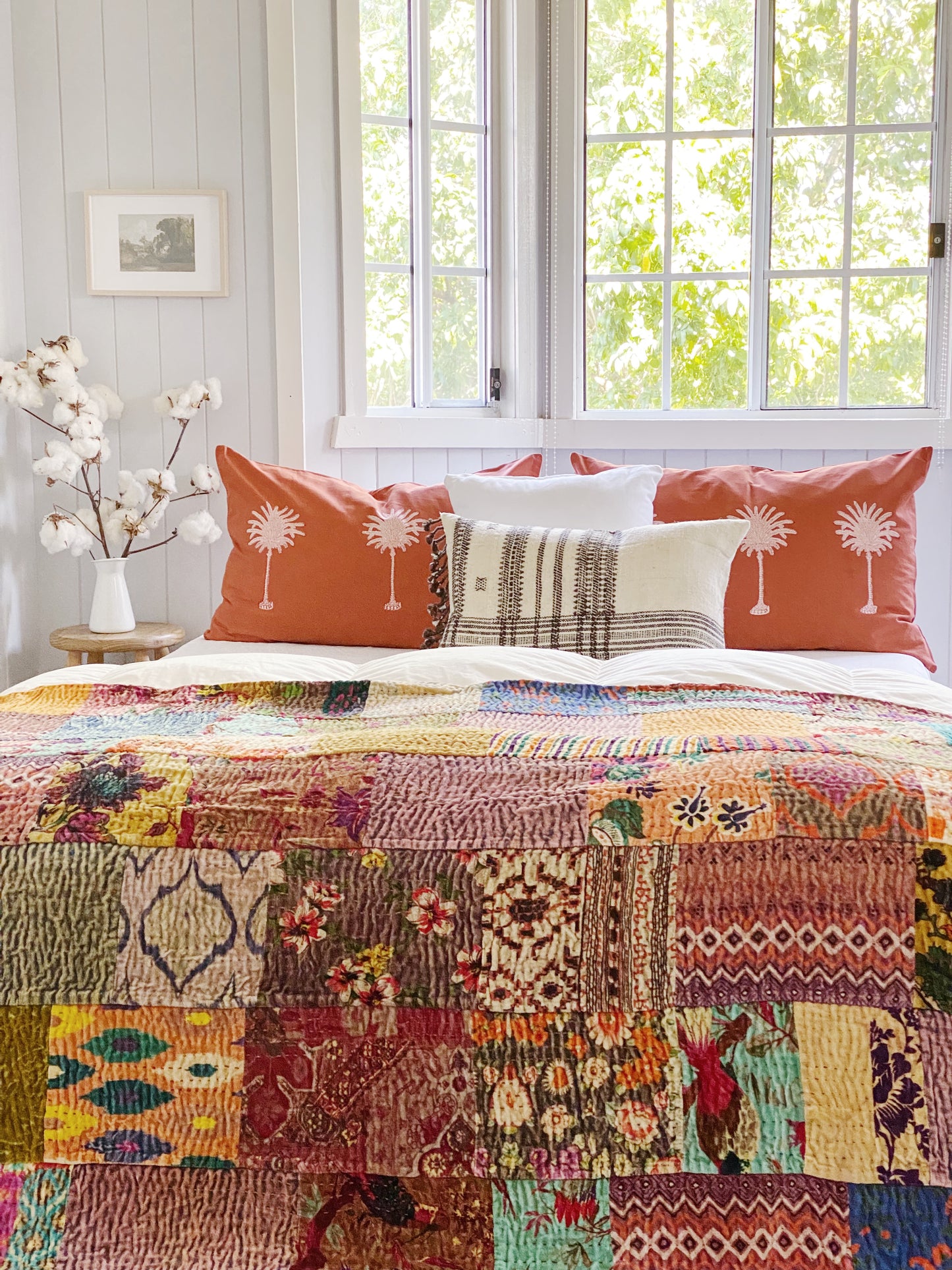 Rust Palm Trees Pillowcase