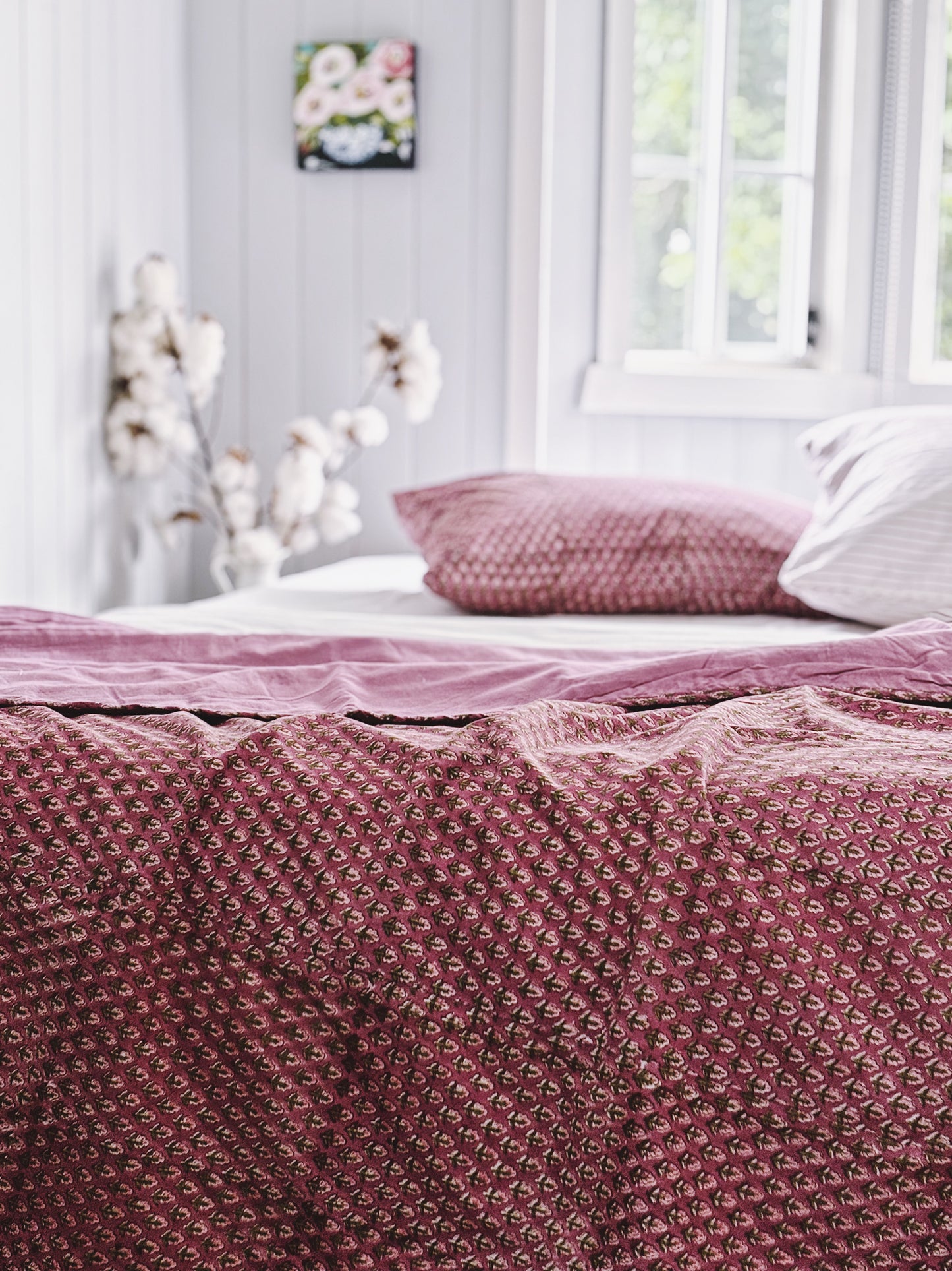 Suffolk Pink Stripes Euro Cushion Cover