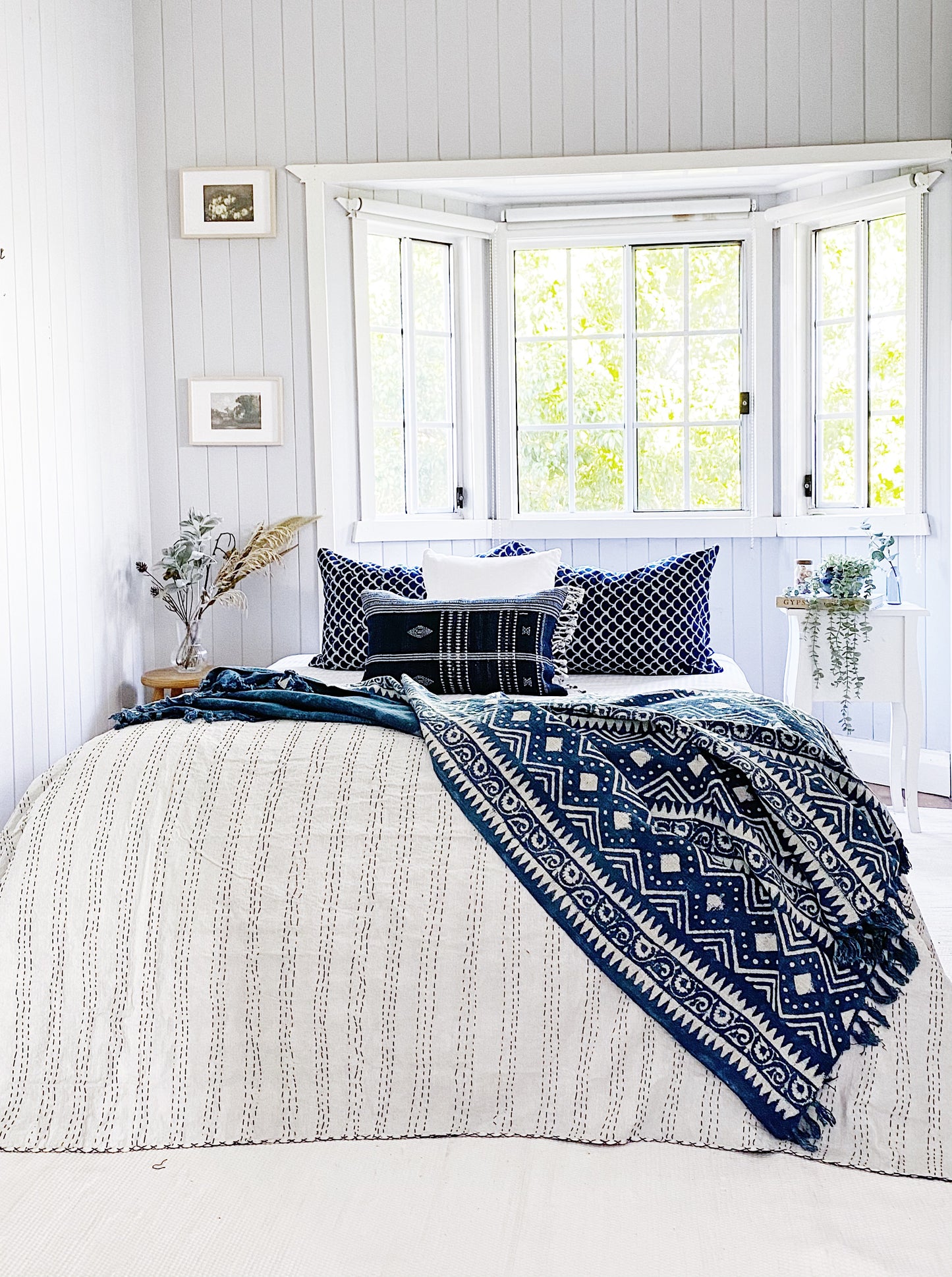 Indigo Fish Scales Pillowcase