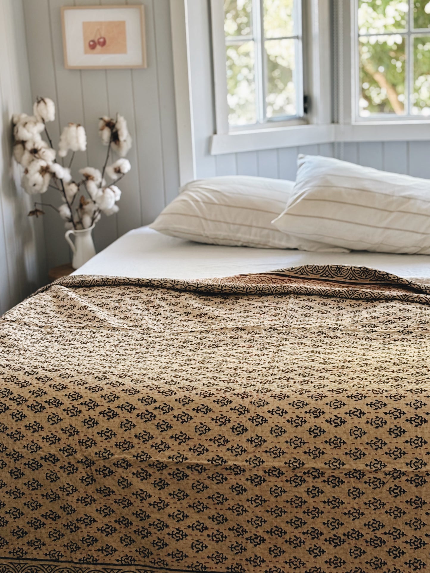 Coastal Clay Kantha Quilt
