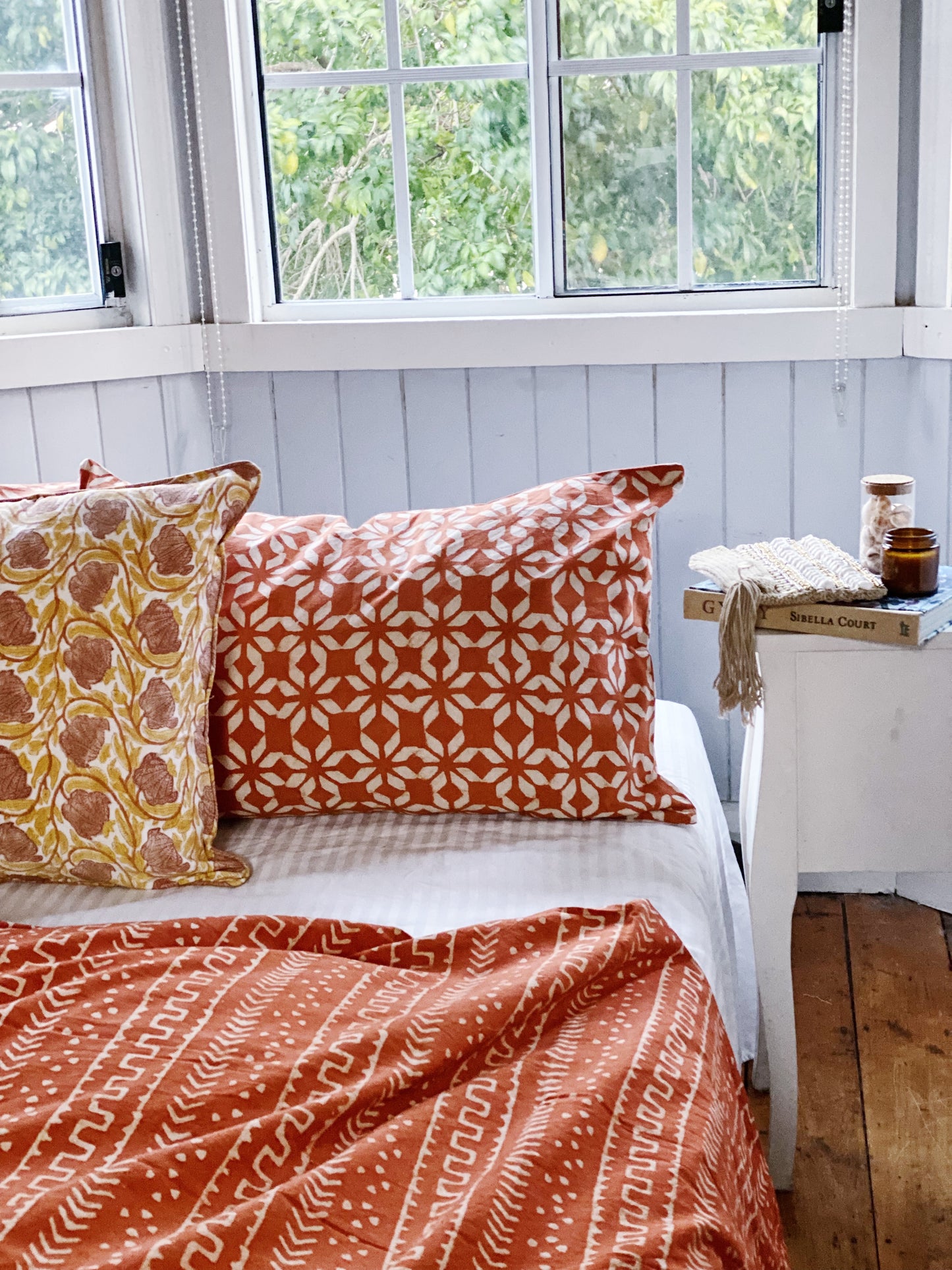 Autumn Rust Phulkari Pillowcase