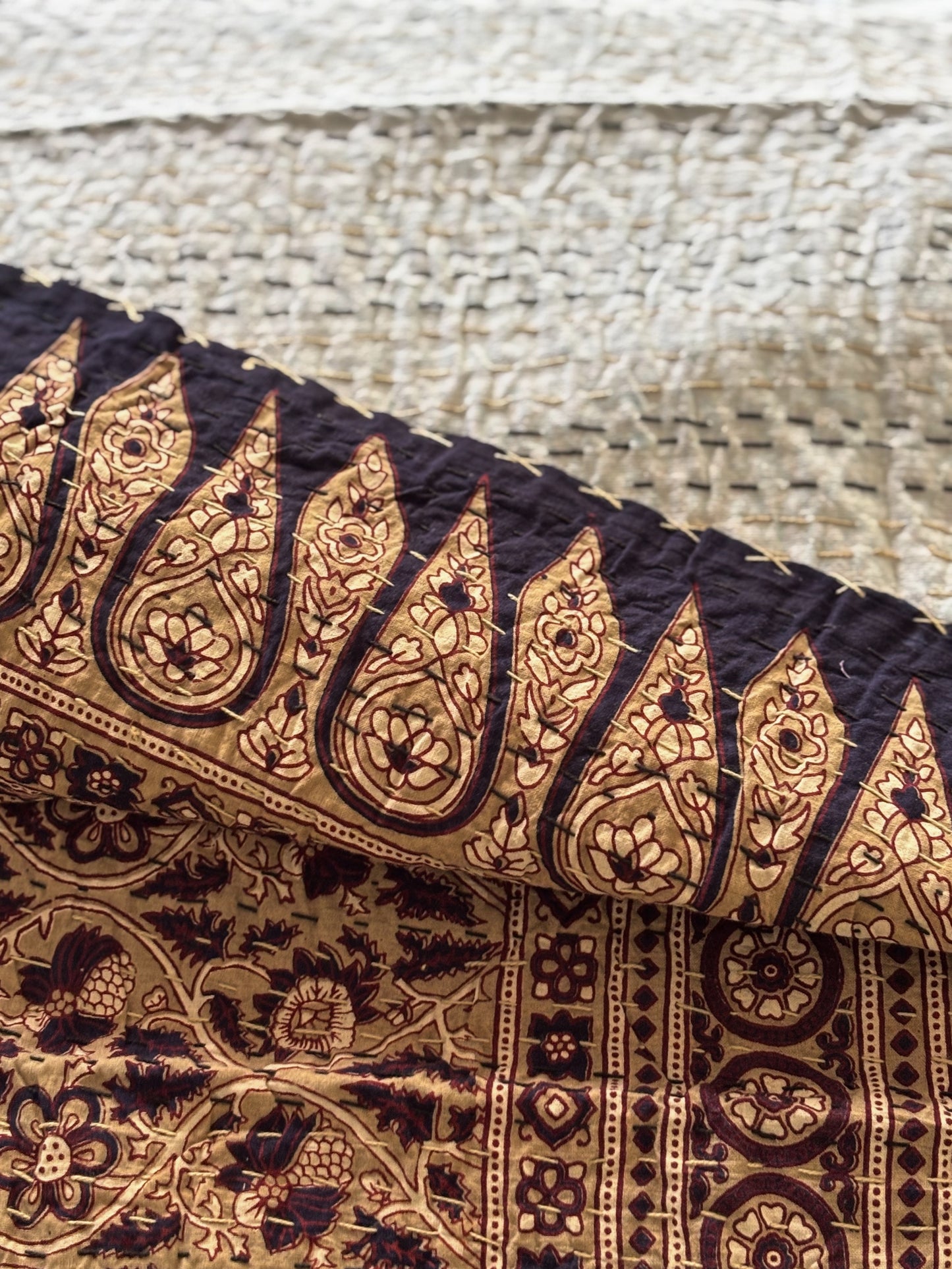 Dune Wabi Sabi Kantha Quilt