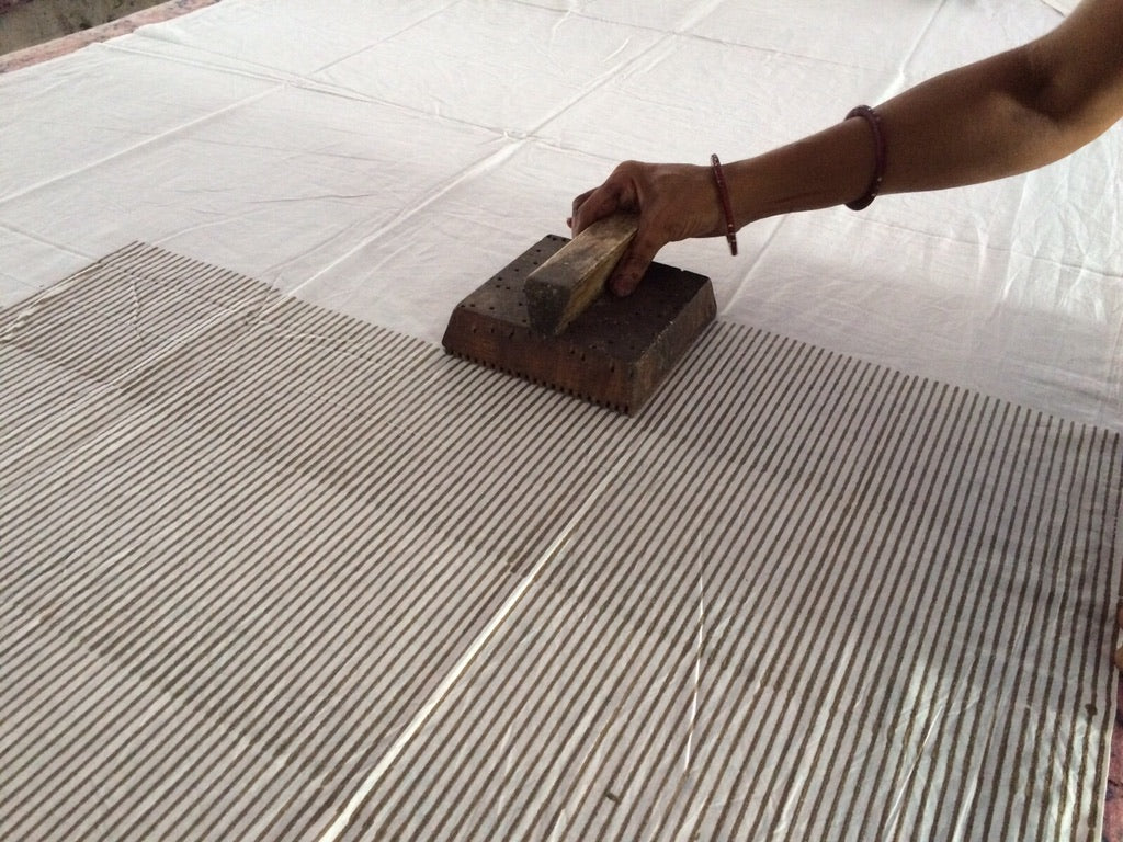 Indigo Hamptons Stripes Table Runner