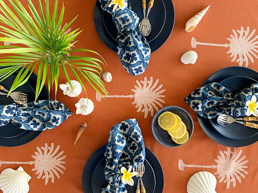 Rust Palm Trees Tablecloth