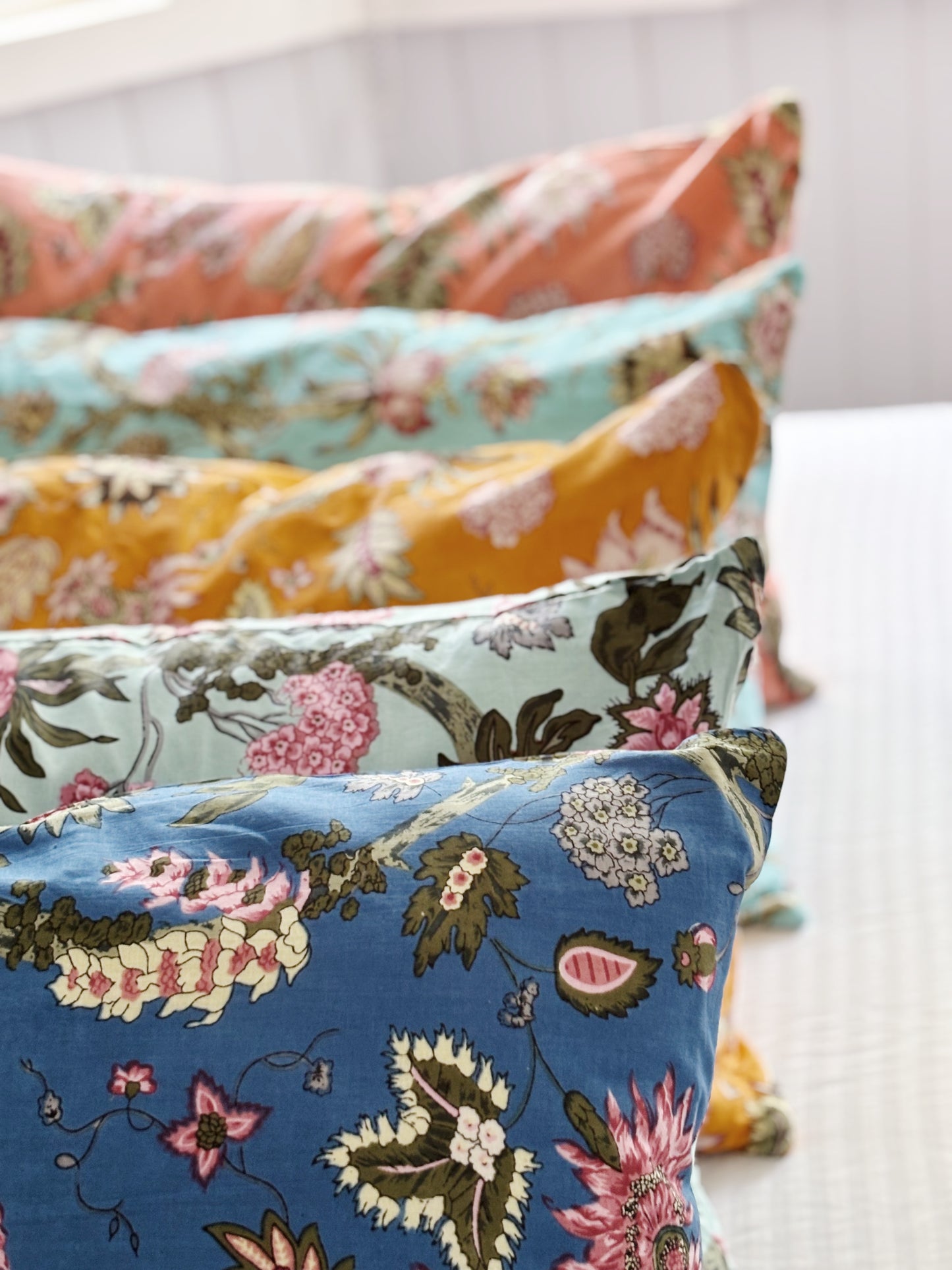 Mint Green Jardin Floral Pillowcase