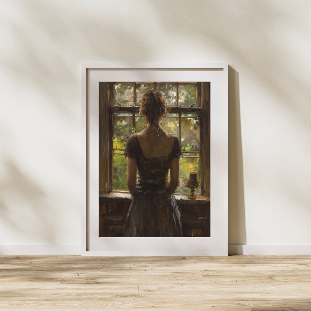 GIRL IN WINDOW ARTWORK - DIGITAL PRINT