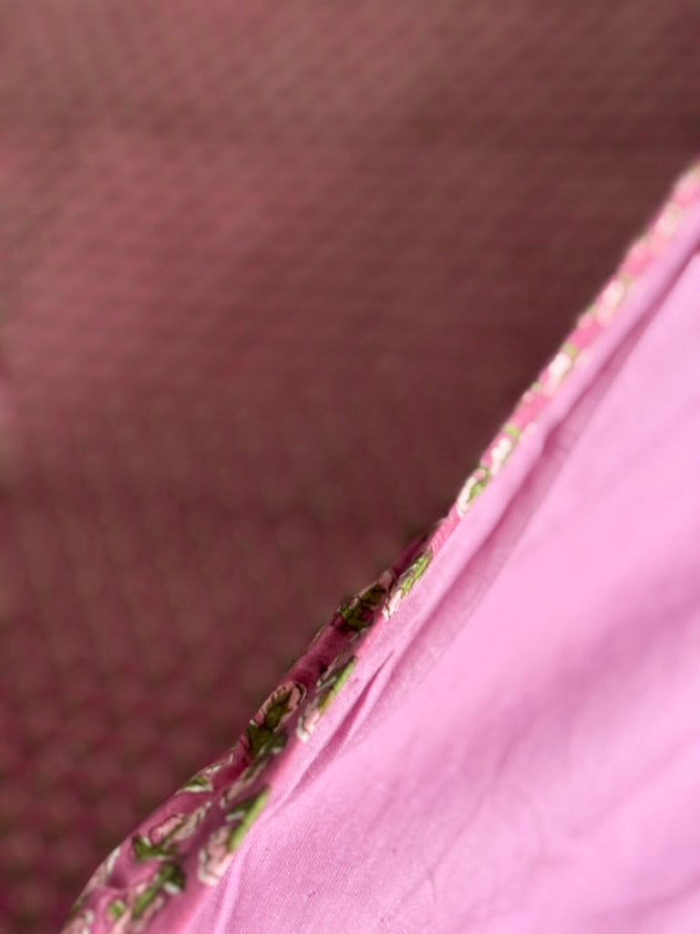 Blush Fleur Summer Blanket ~ Hand Printed & Sustainably Made