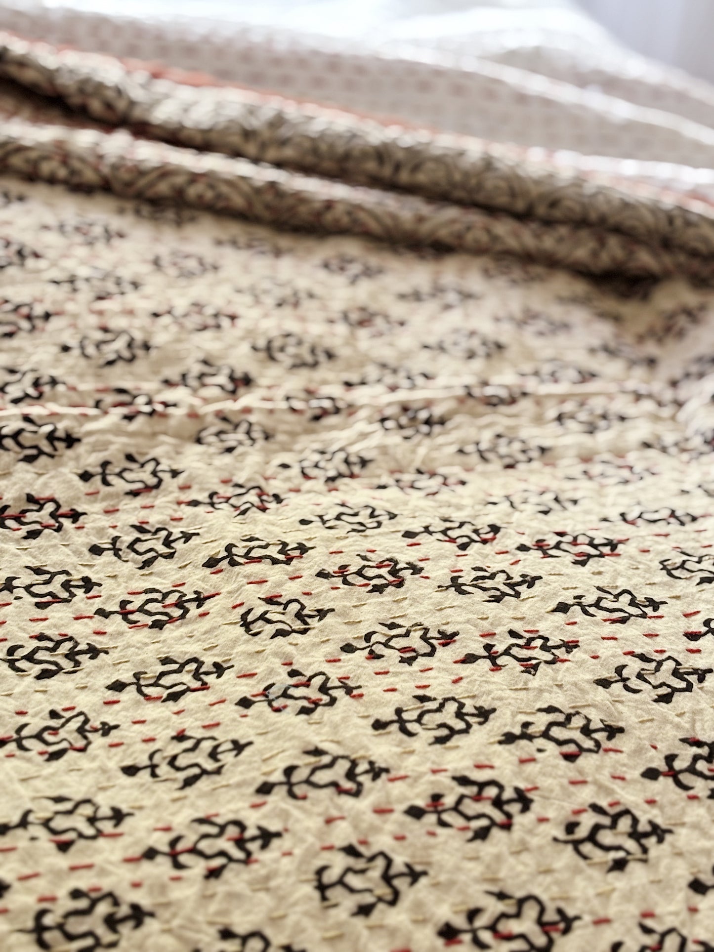 Coastal Clay Kantha Quilt