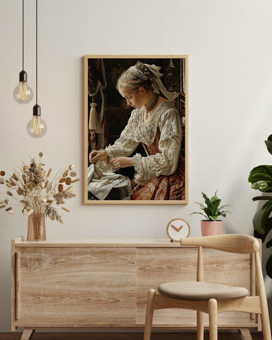 VINTAGE VICTORIAN GIRL ARTWORK- DIGITAL PRINT