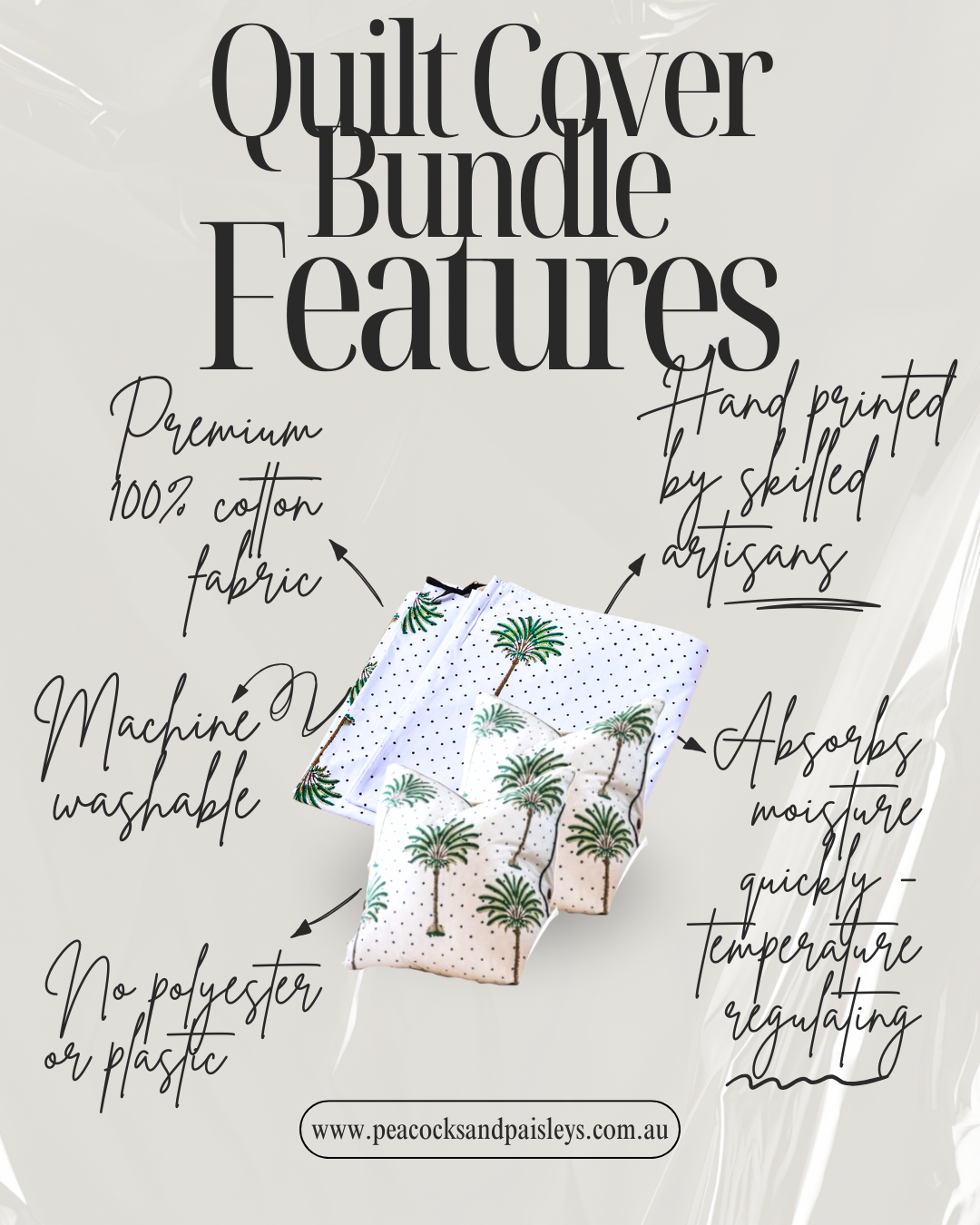 Polka Dot Palm Tree Quilt Cover Bundle