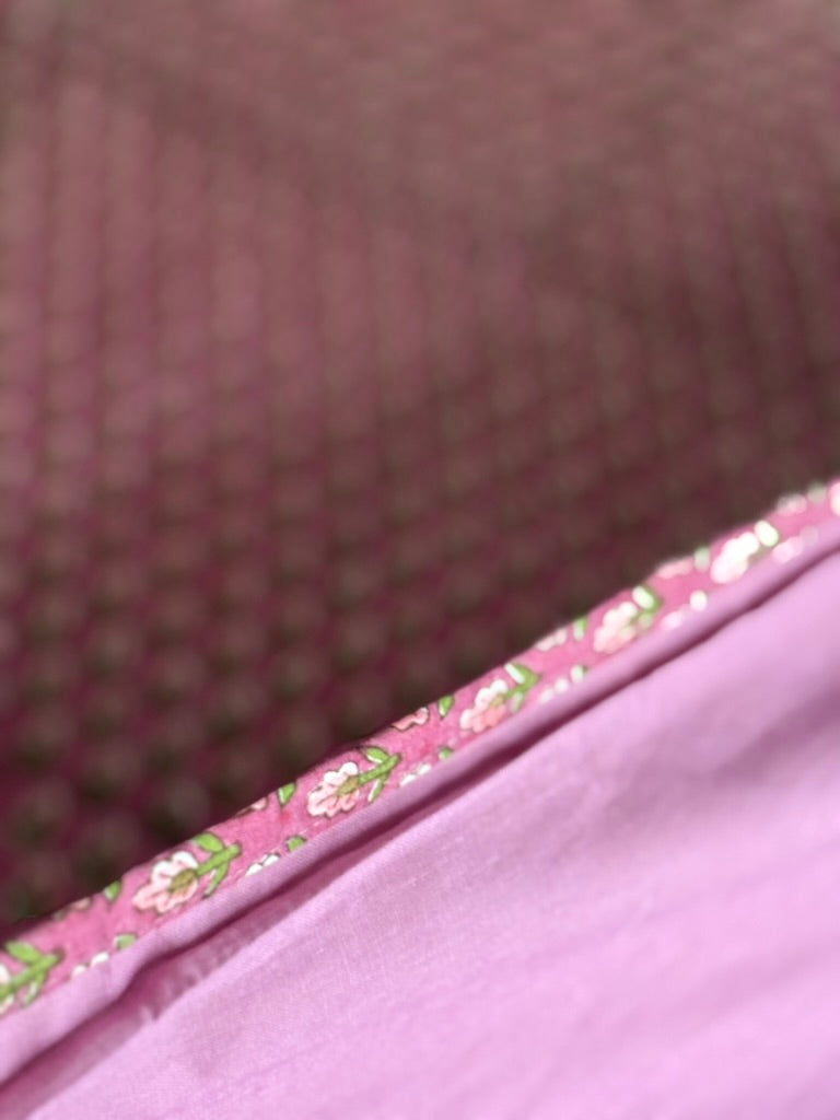 Blush Fleur Summer Blanket ~ Hand Printed & Sustainably Made