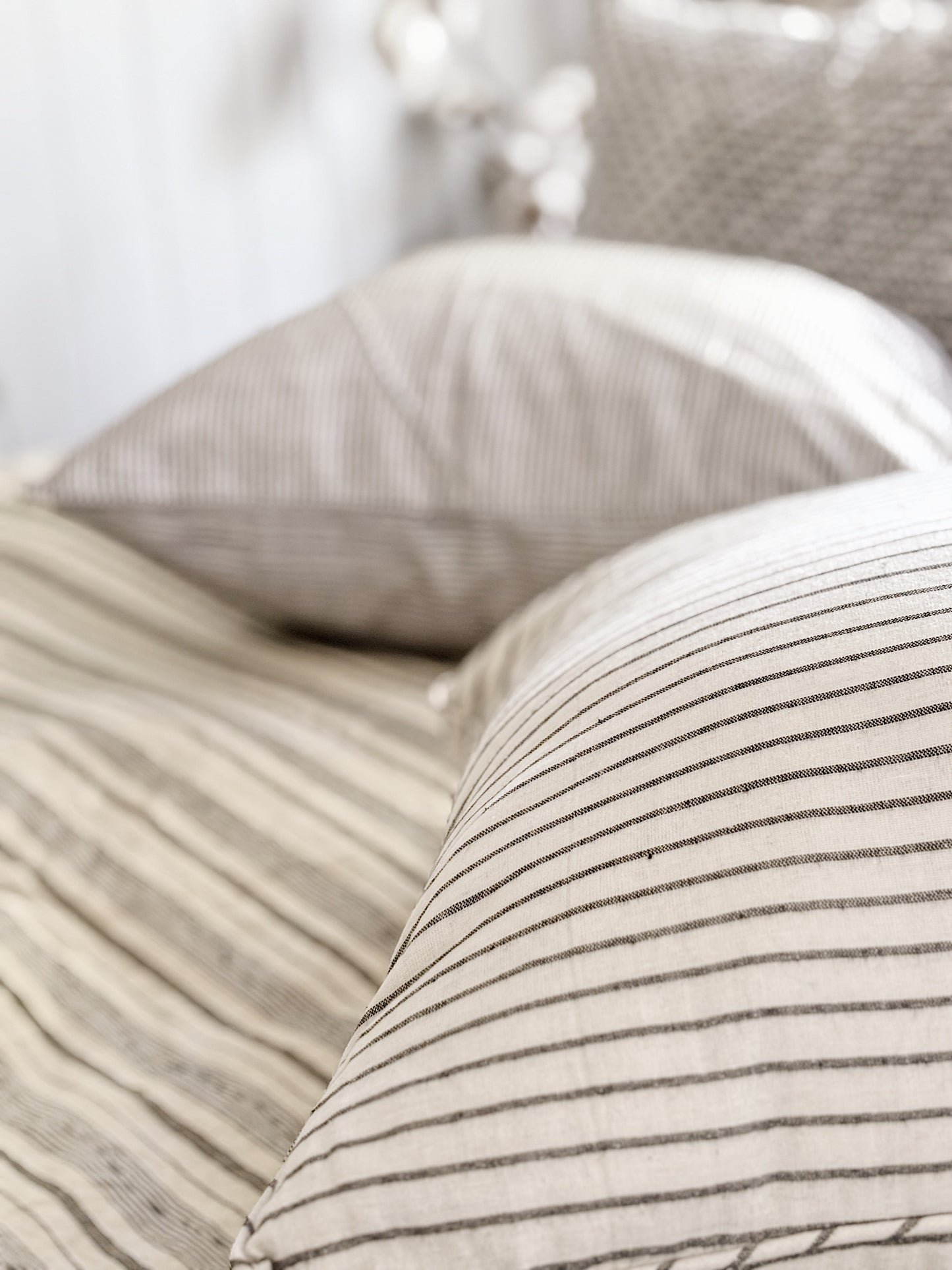 Bordeaux Coastal Stripe Euro Cushion Cover (60x60cm)