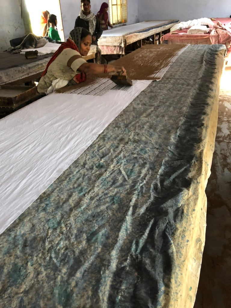 Indigo Hamptons Stripes Table Runner