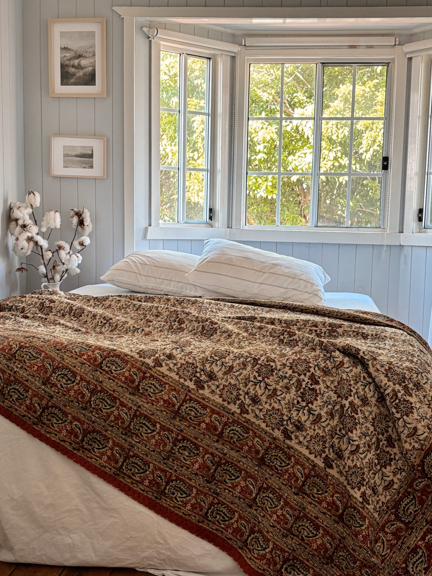 Pause Wabi Sabi Kantha Quilt