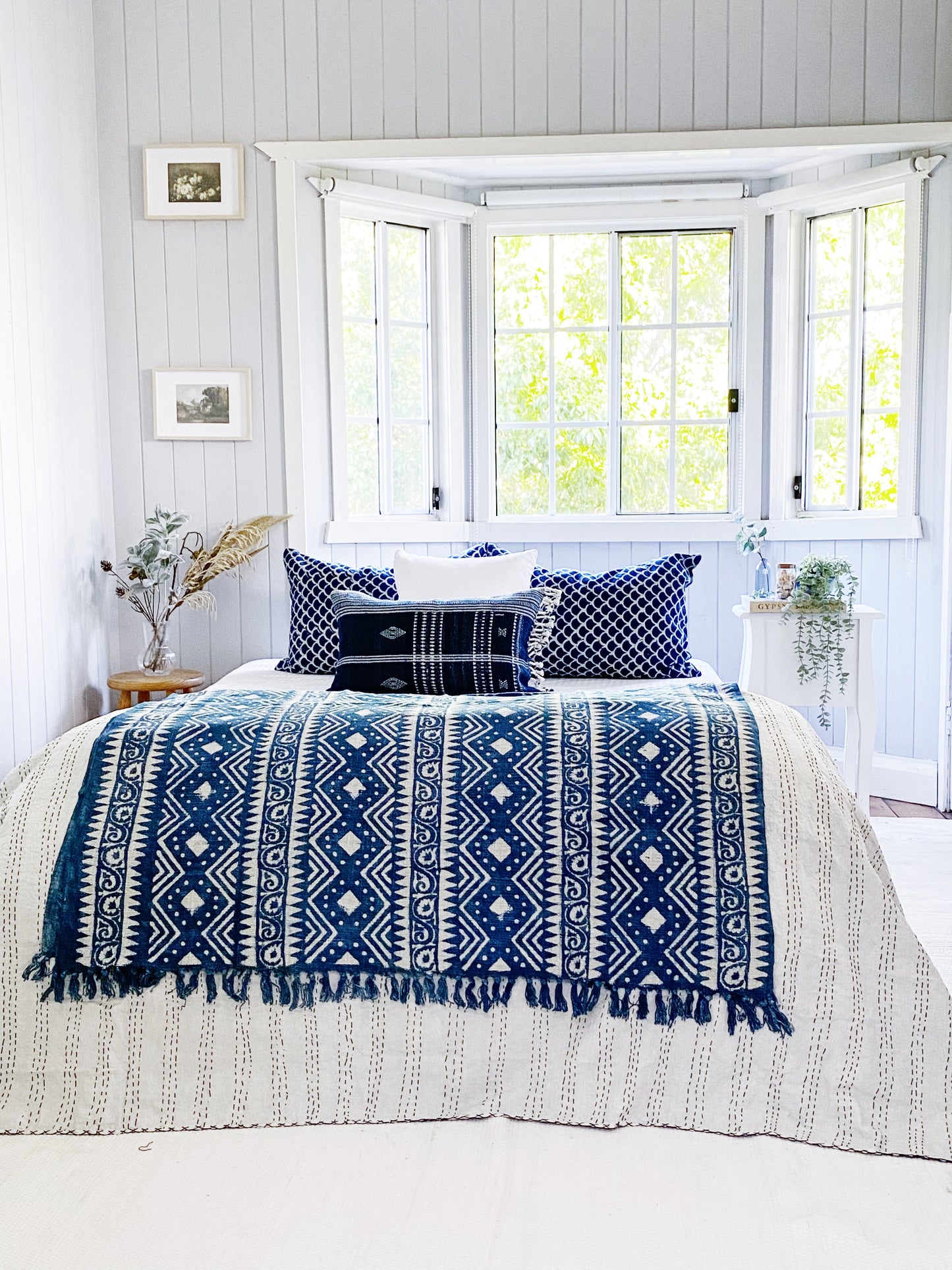 Indigo Fish Scales Pillowcase