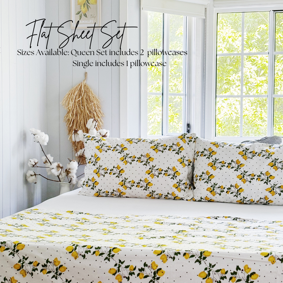 Capri Limoncello Flat Sheet Set