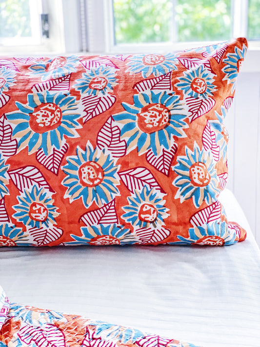 Positano Coastal Handprinted Pillowcase