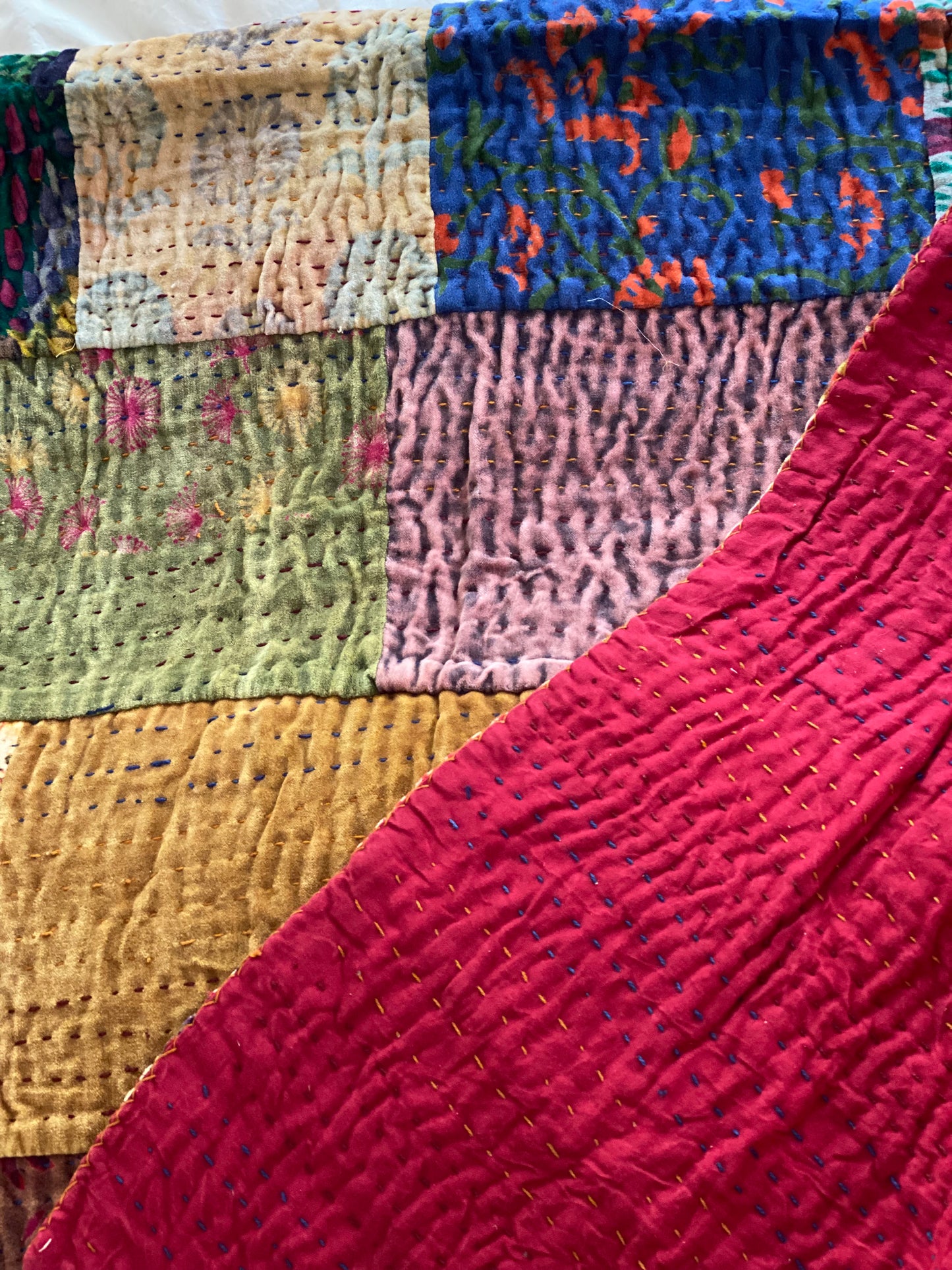 Daylesford Patchwork Velvet Kantha Quilt