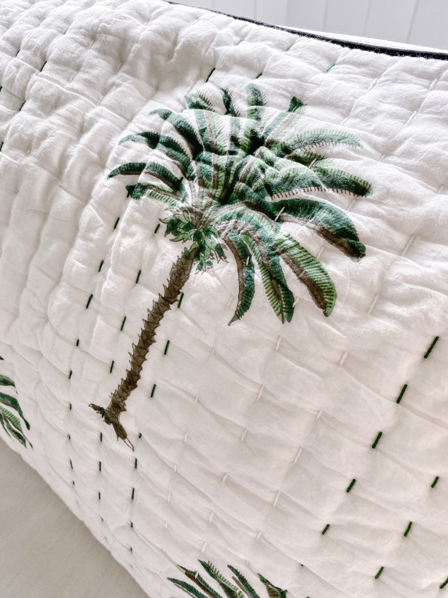 Tropical Palms Quilted Pillowcase