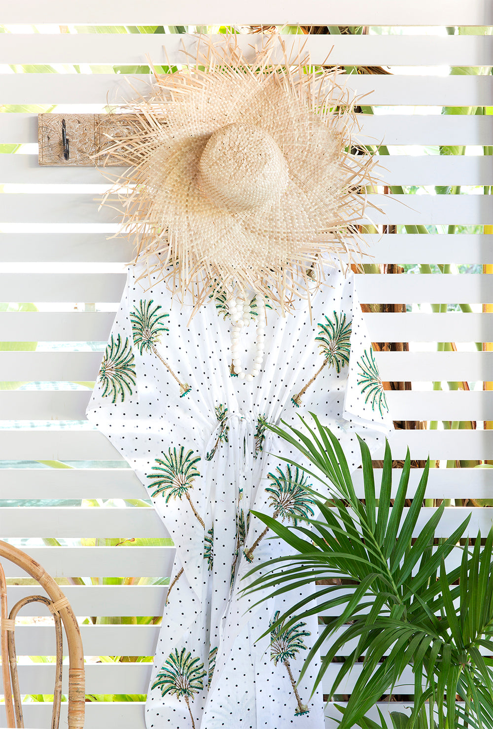 Polka Dot Palm Trees Kaftan