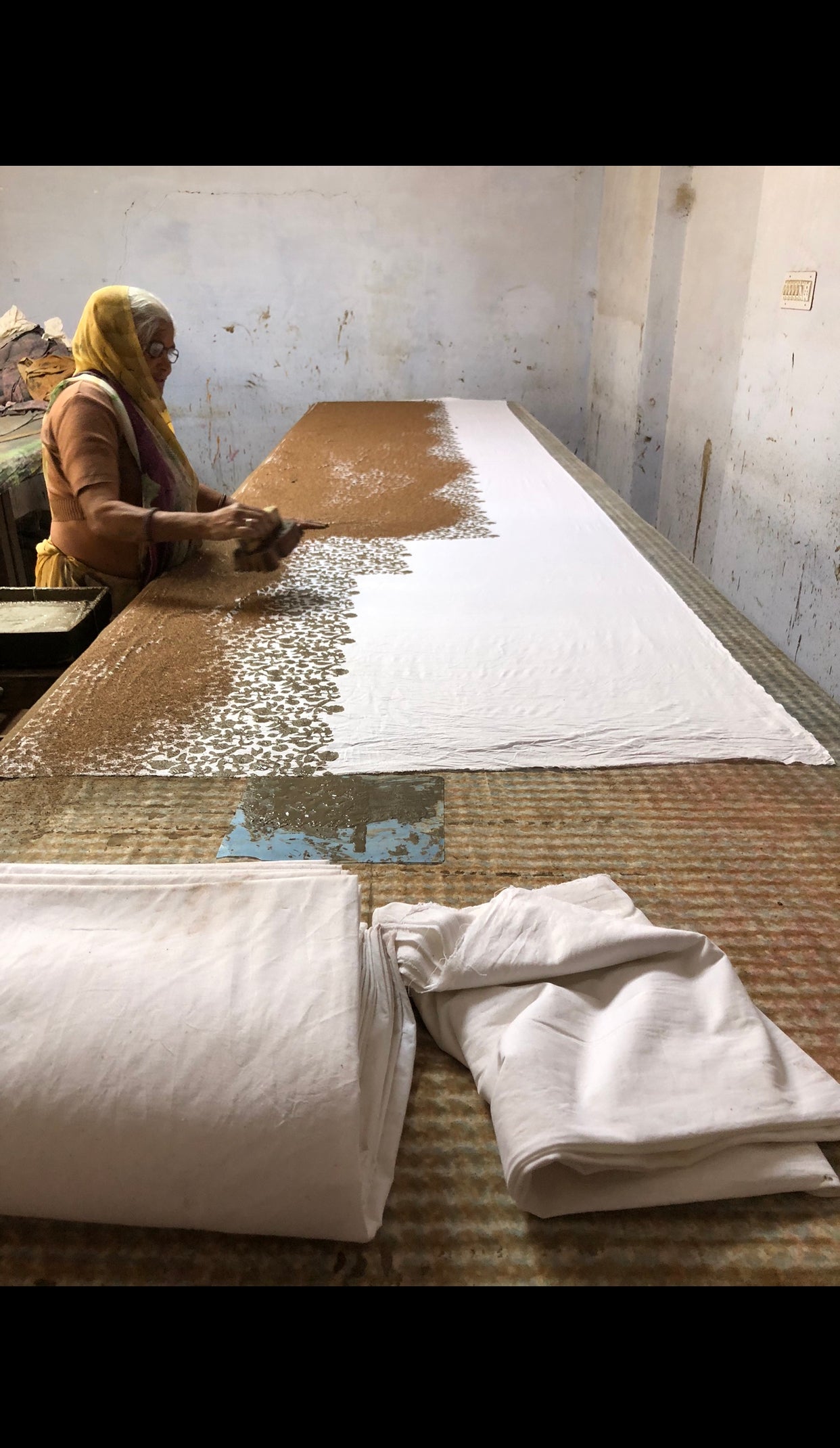 Indigo Hamptons Floral Kantha Quilt ( Large Quilt)