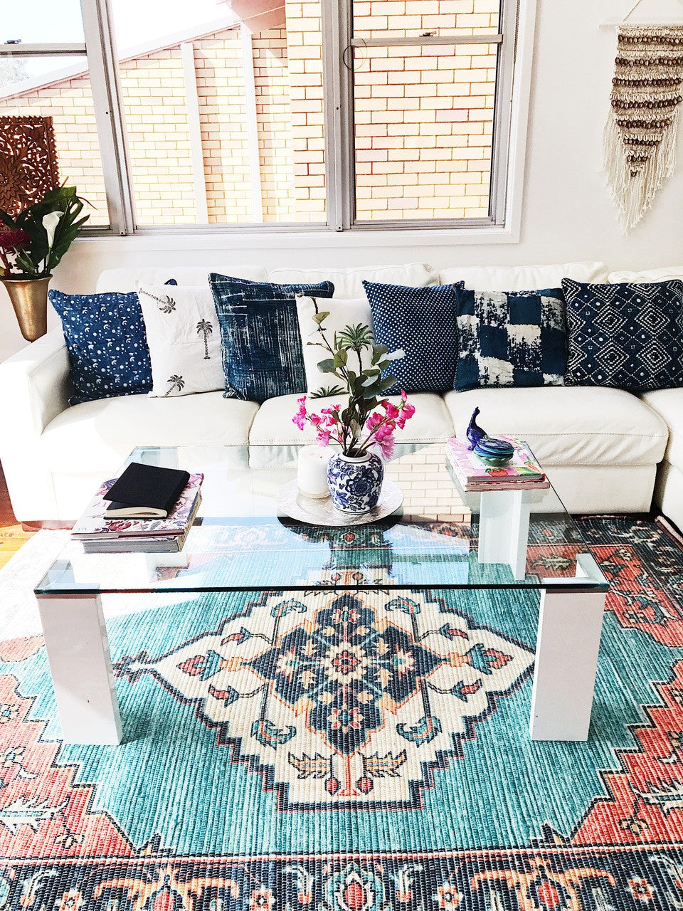 Morocco Upcycled Rug  | Peacocks and Paisleys