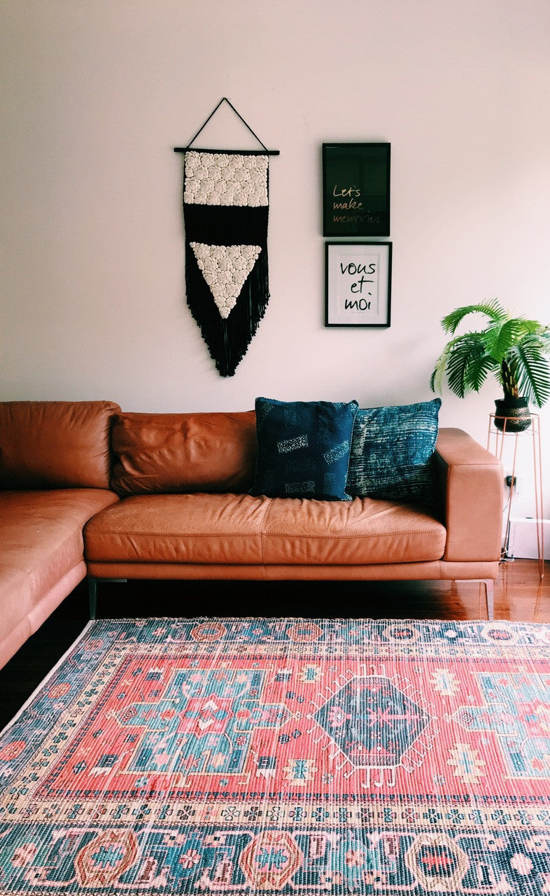 Persia Upcycled Rug| Peacocks and Paisleys