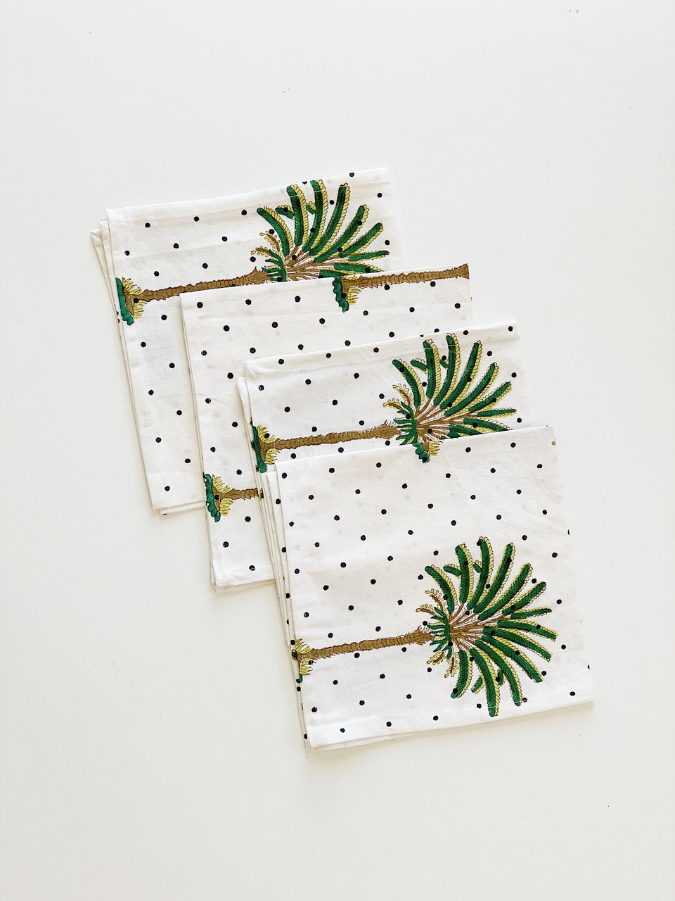 Polka Dot Palm Tree Napkins -Set of 4