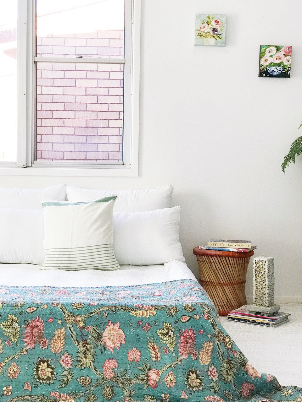 Le Jardin Kantha Quilt