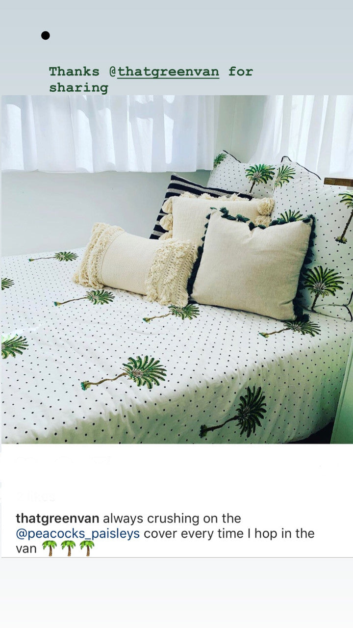 Polka Dot Palm Tree Quilt Cover
