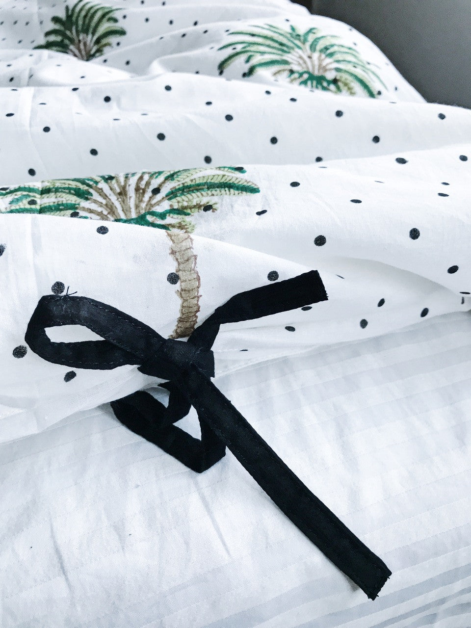 Polka Dot Palm Tree Quilt Cover -King| Peacocks and Paisleys