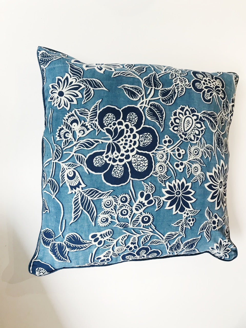 Indigo French Hamptons Cushion Cover