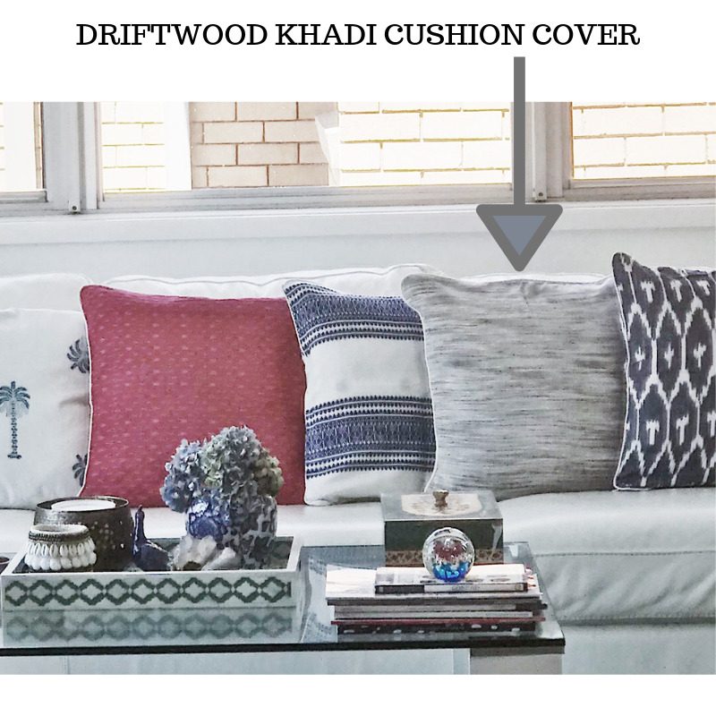 Driftwood Khadi Cushion Cover