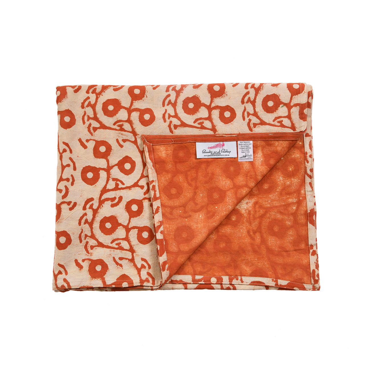 Terracotta Gumnuts Tablecloth - 180x275cm