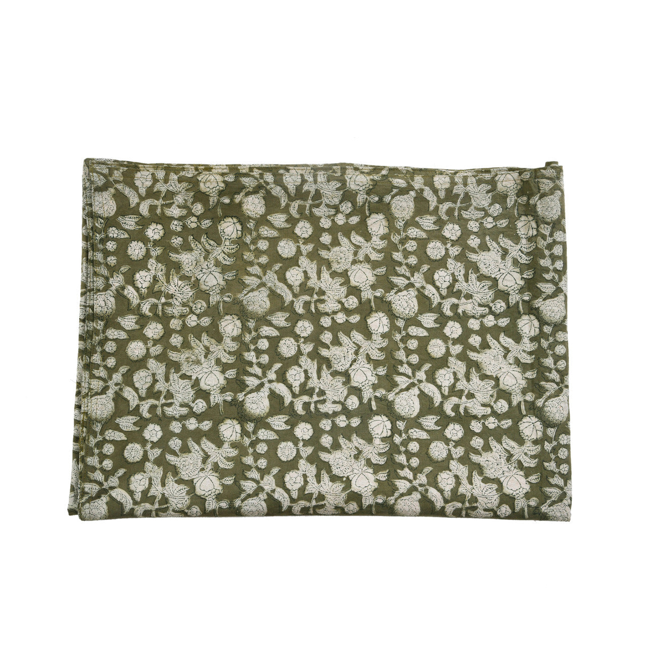 Sage Green Floral Tablecloth - 180x275cm