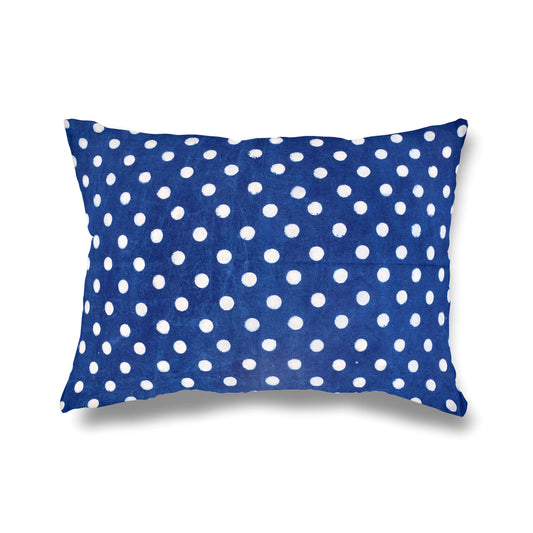 Indigo Moonlit Polka Dotty Hamptons Pillowcase
