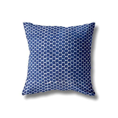 Indigo Dots Cushion Cover