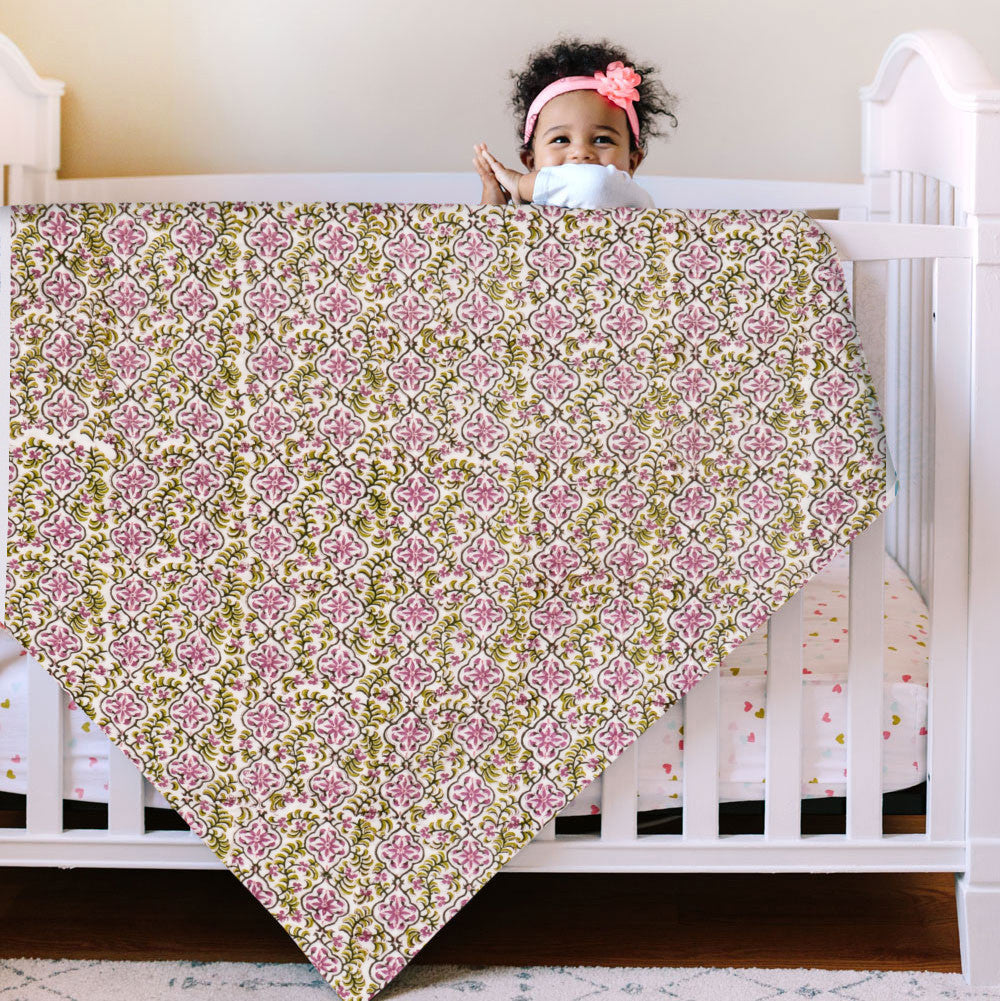 India Rose Baby Quilt