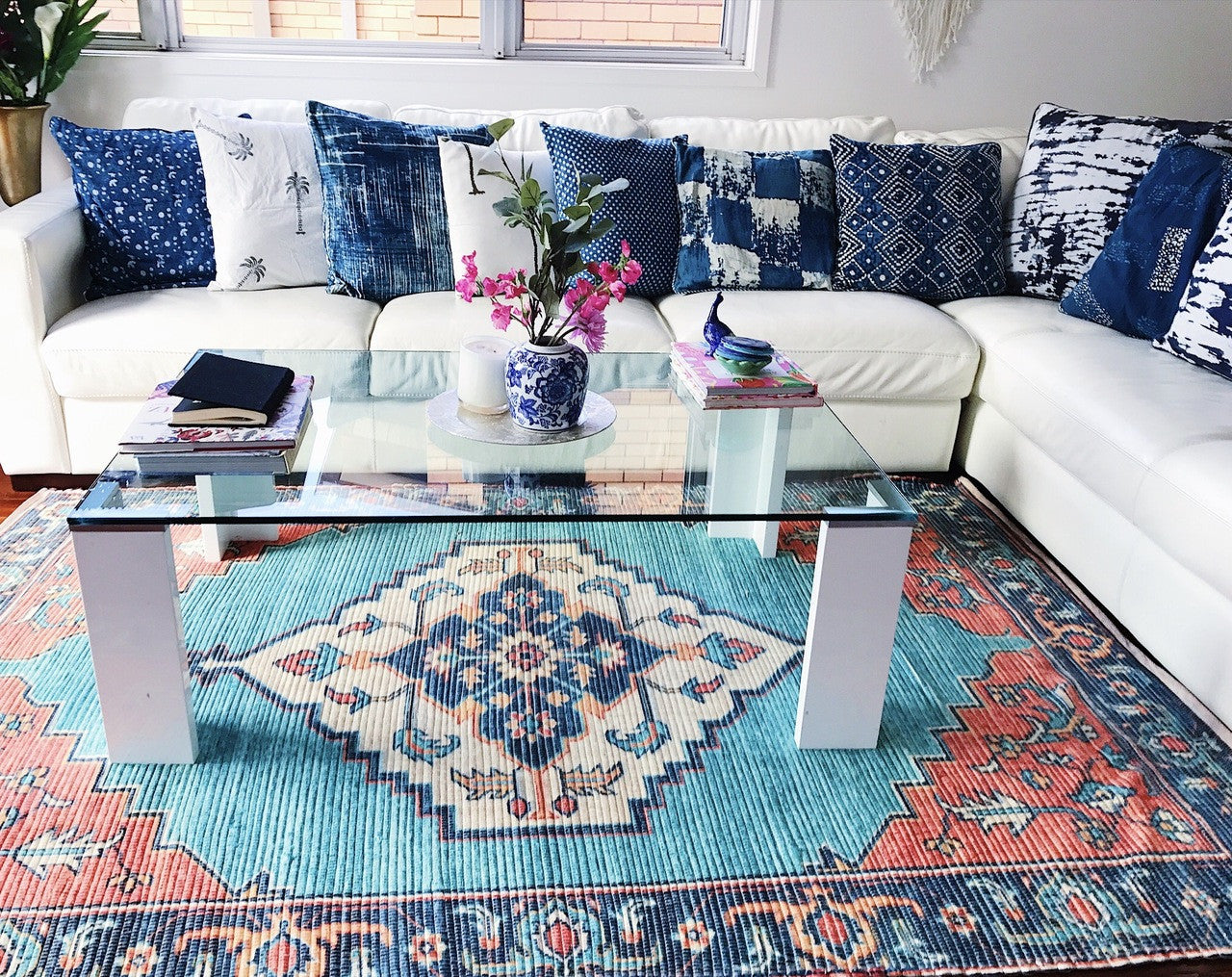 Morocco Upcycled Rug  | Peacocks and Paisleys