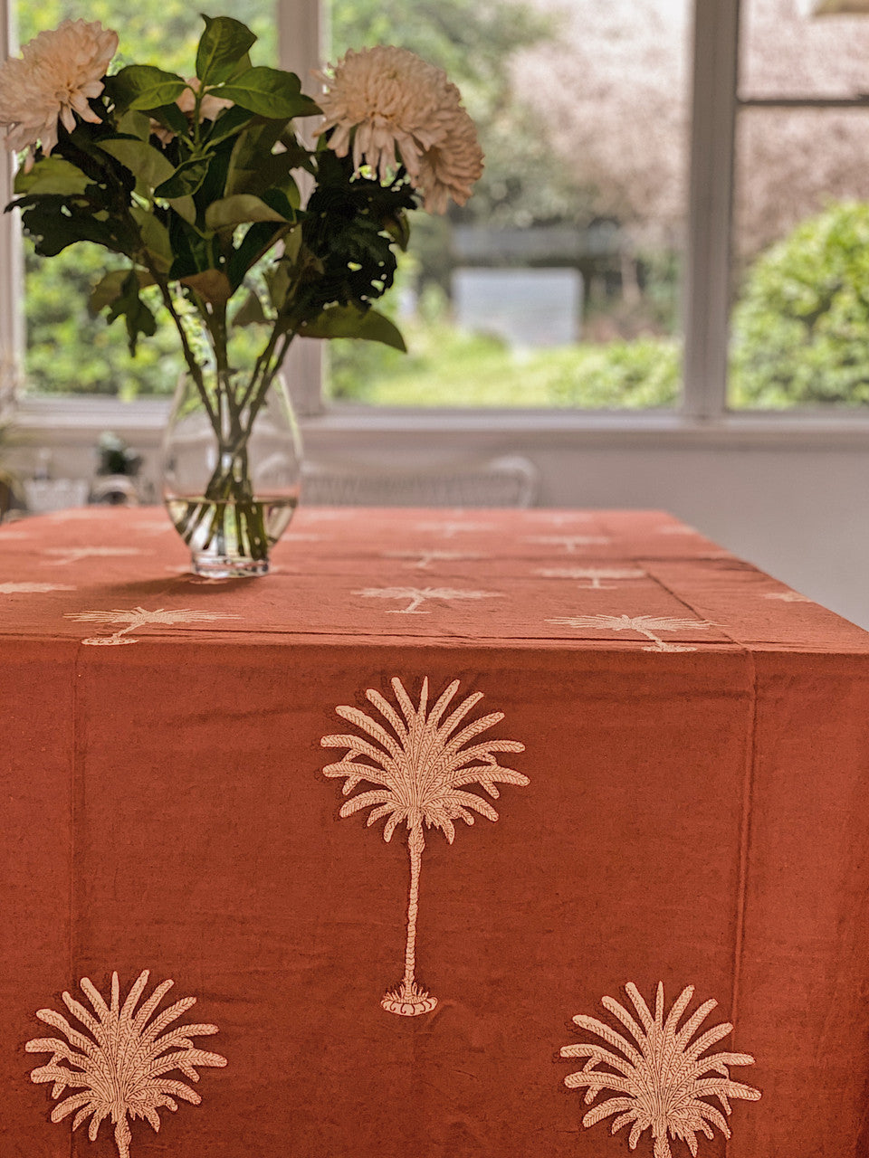Rust Palm Trees Tablecloth