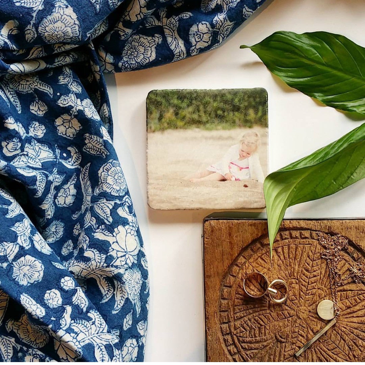 Indigo Hamptons Floral Napkins - Set of 4