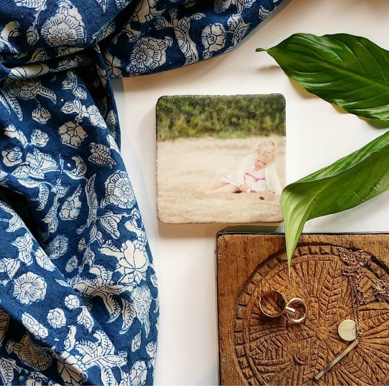 Indigo Hamptons Floral Napkins - Set of 4