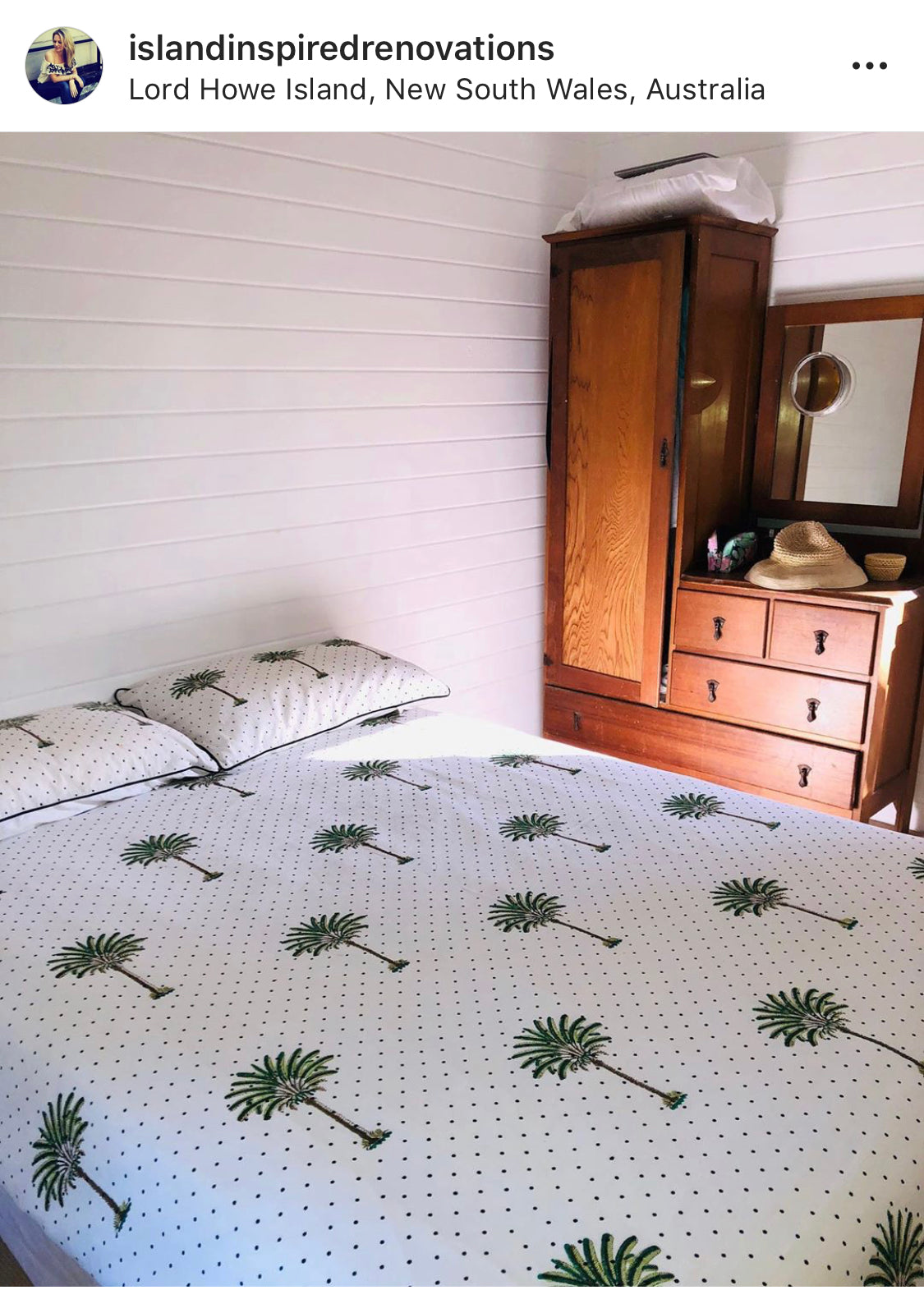 Polka Dot Palm Tree Quilt Cover