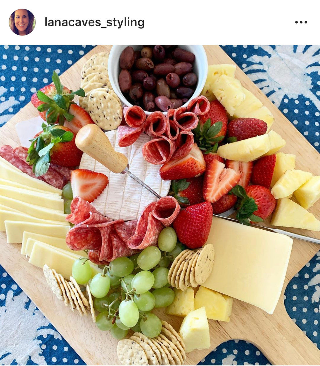 Indigo Polka Dot Palms Tablecloth (180x275cm)