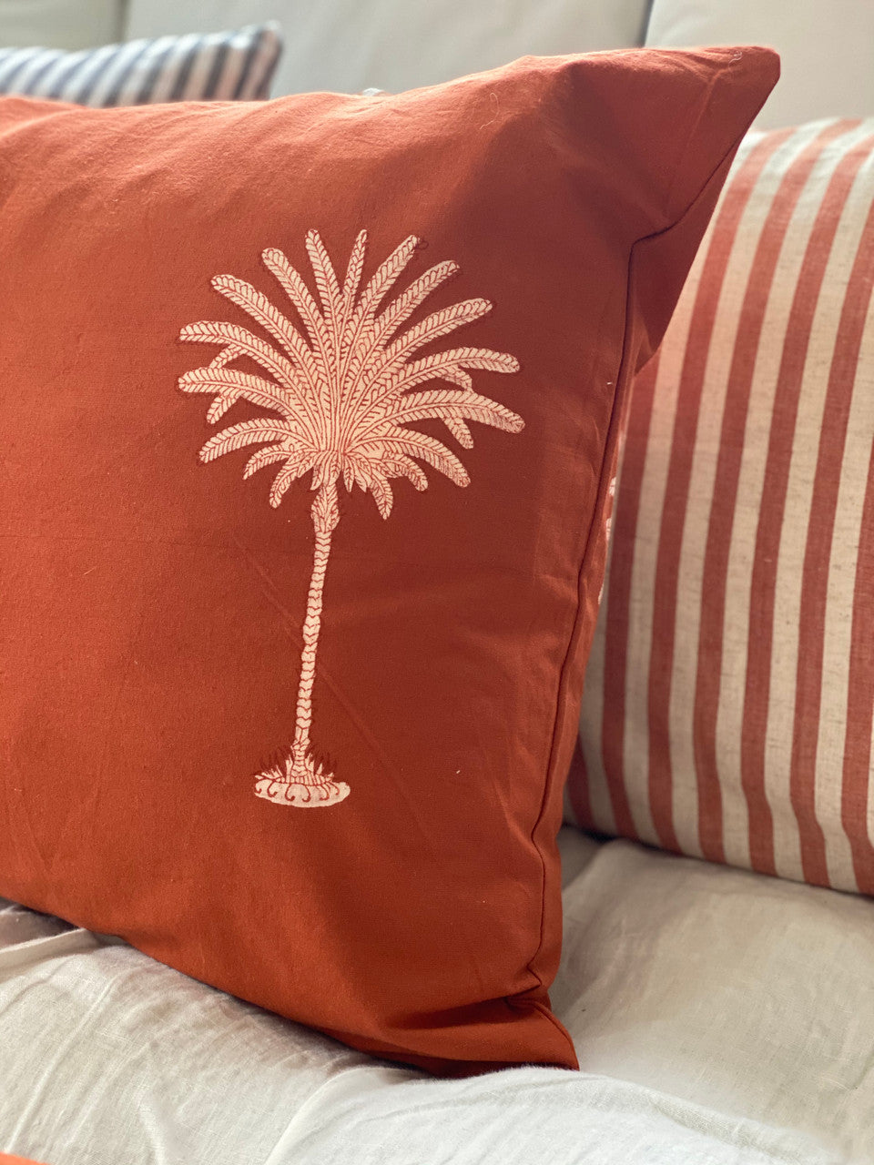 Rust Palm Trees Pillowcase