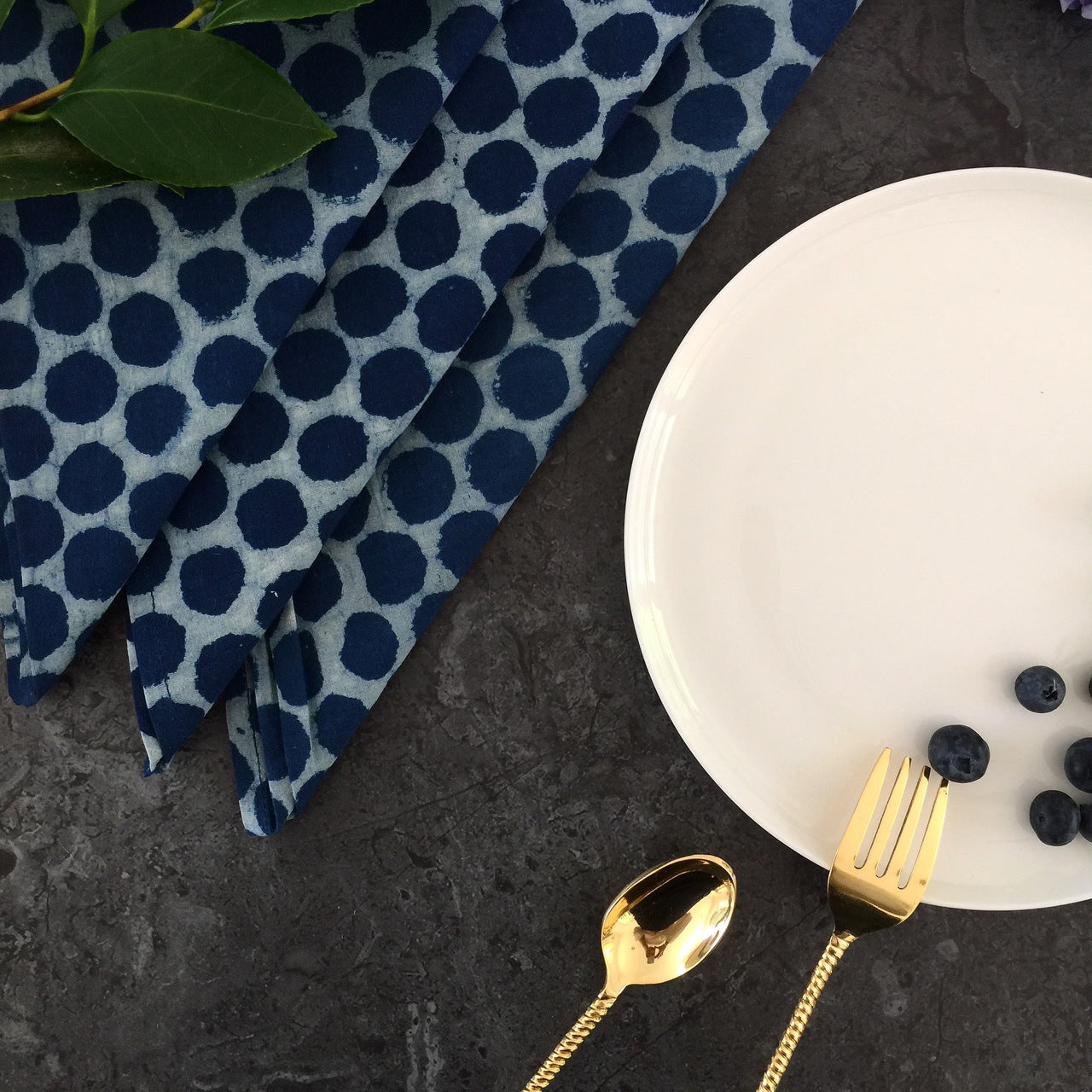 Indigo Dots Napkins -Set Of 4